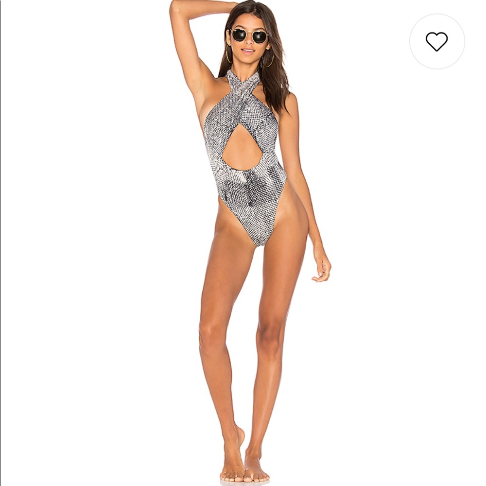 Revolve Blue Life Halter One Piece in Viper